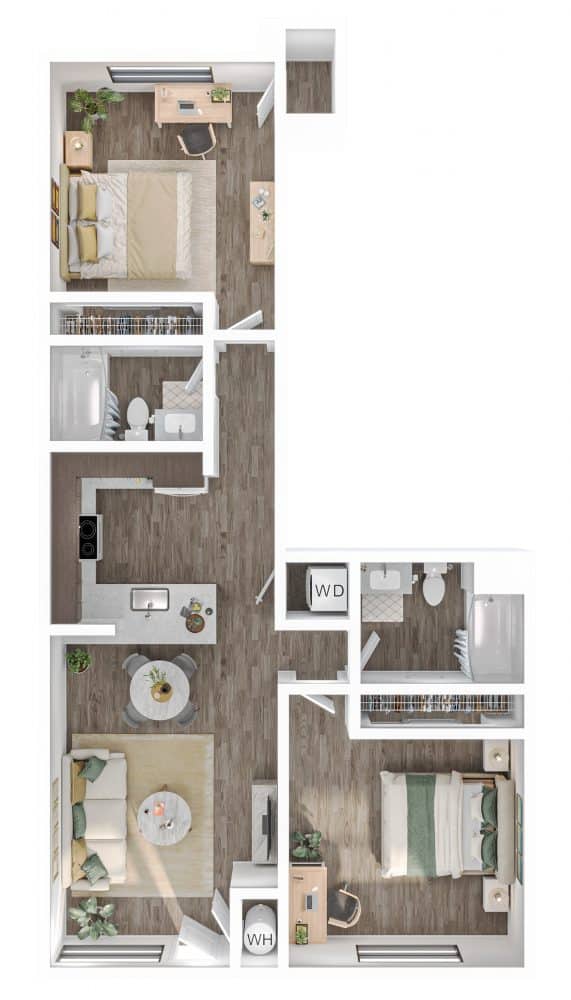 2x2 950 Floorplan image