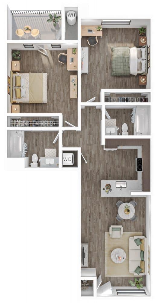 2x2 balcony